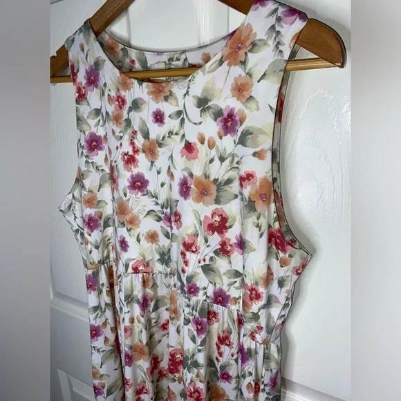 Honey and Lace Cream Floral Sleeveless Maxi Dress, 2XL, Spring, Summer - Picture 6 of 9